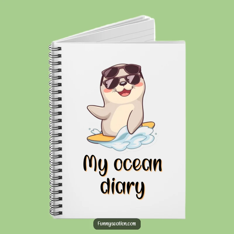 Funny Cool Sea Lion Wave Notebook: Surf Your Ideas in Style!